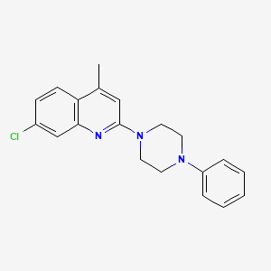 molecular formula C20H20ClN3 B5853572 7-chloro-4-methyl-2-(4-phenyl-1-piperazinyl)quinoline 