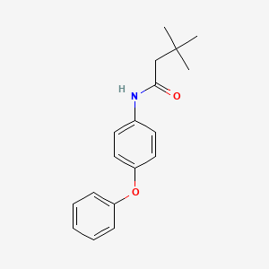 molecular formula C18H21NO2 B5853578 3,3-dimethyl-N-(4-phenoxyphenyl)butanamide 