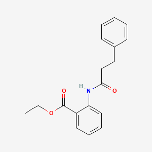 molecular formula C18H19NO3 B5853588 ethyl 2-[(3-phenylpropanoyl)amino]benzoate 