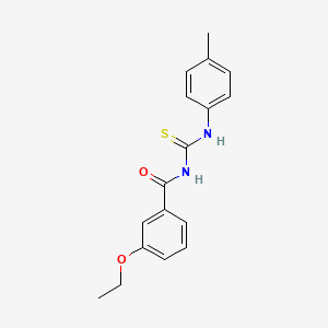 molecular formula C17H18N2O2S B5853597 3-ethoxy-N-{[(4-methylphenyl)amino]carbonothioyl}benzamide 