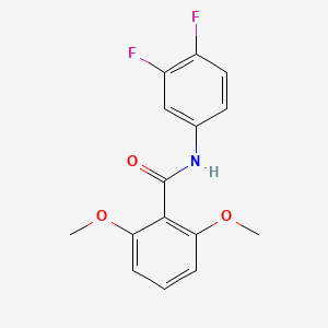 molecular formula C15H13F2NO3 B5853605 N-(3,4-difluorophenyl)-2,6-dimethoxybenzamide 