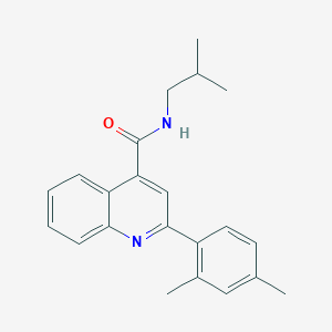 molecular formula C22H24N2O B5853618 2-(2,4-dimethylphenyl)-N-isobutyl-4-quinolinecarboxamide 