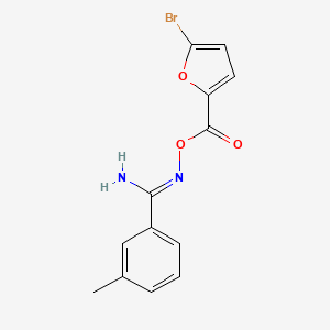 molecular formula C13H11BrN2O3 B5853632 N'-[(5-bromo-2-furoyl)oxy]-3-methylbenzenecarboximidamide 