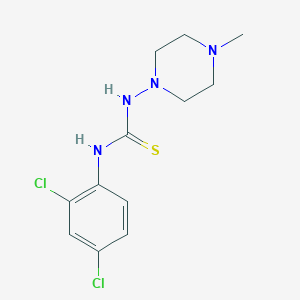 molecular formula C12H16Cl2N4S B5853635 N-(2,4-dichlorophenyl)-N'-(4-methyl-1-piperazinyl)thiourea 