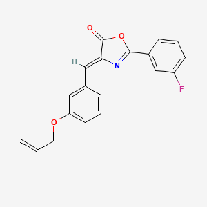 molecular formula C20H16FNO3 B5853642 2-(3-fluorophenyl)-4-{3-[(2-methyl-2-propen-1-yl)oxy]benzylidene}-1,3-oxazol-5(4H)-one 