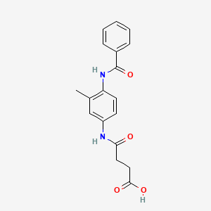 molecular formula C18H18N2O4 B5853664 4-{[4-(benzoylamino)-3-methylphenyl]amino}-4-oxobutanoic acid 