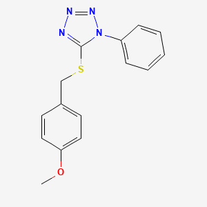 molecular formula C15H14N4OS B5853667 5-[(4-methoxybenzyl)thio]-1-phenyl-1H-tetrazole 