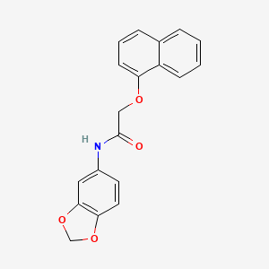 molecular formula C19H15NO4 B5853675 N-1,3-benzodioxol-5-yl-2-(1-naphthyloxy)acetamide 