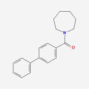 molecular formula C19H21NO B5853706 1-(4-biphenylylcarbonyl)azepane 