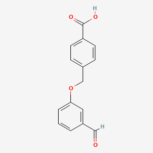 molecular formula C15H12O4 B5853716 4-[(3-formylphenoxy)methyl]benzoic acid 
