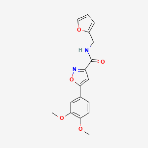 molecular formula C17H16N2O5 B5853718 5-(3,4-dimethoxyphenyl)-N-(2-furylmethyl)-3-isoxazolecarboxamide 