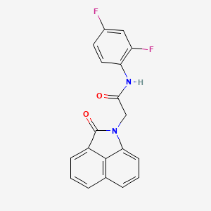 molecular formula C19H12F2N2O2 B5853726 N-(2,4-difluorophenyl)-2-(2-oxobenzo[cd]indol-1(2H)-yl)acetamide 
