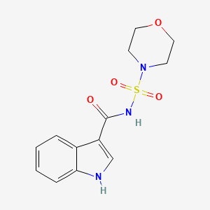 molecular formula C13H15N3O4S B5853735 N-(4-morpholinylsulfonyl)-1H-indole-3-carboxamide 