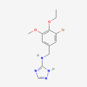molecular formula C12H15BrN4O2 B5853740 N-(3-bromo-4-ethoxy-5-methoxybenzyl)-1H-1,2,4-triazol-3-amine 