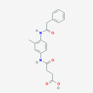 molecular formula C19H20N2O4 B5853745 4-({3-methyl-4-[(phenylacetyl)amino]phenyl}amino)-4-oxobutanoic acid 