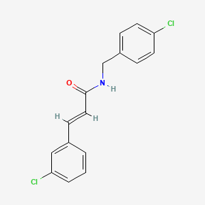 molecular formula C16H13Cl2NO B5853746 N-(4-chlorobenzyl)-3-(3-chlorophenyl)acrylamide 
