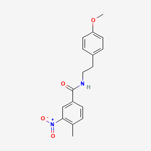 molecular formula C17H18N2O4 B5853782 N-[2-(4-methoxyphenyl)ethyl]-4-methyl-3-nitrobenzamide CAS No. 6005-75-0