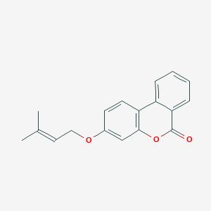 molecular formula C18H16O3 B5853787 3-[(3-methyl-2-buten-1-yl)oxy]-6H-benzo[c]chromen-6-one 