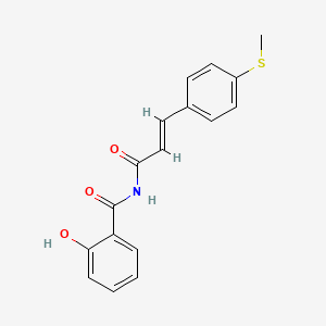 molecular formula C17H15NO3S B5853800 2-hydroxy-N-{3-[4-(methylthio)phenyl]acryloyl}benzamide 