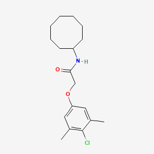 molecular formula C18H26ClNO2 B5853804 2-(4-chloro-3,5-dimethylphenoxy)-N-cyclooctylacetamide 