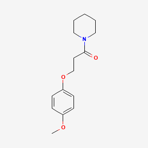 molecular formula C15H21NO3 B5853817 1-[3-(4-methoxyphenoxy)propanoyl]piperidine 