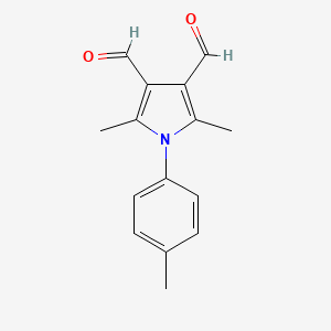 molecular formula C15H15NO2 B5853827 2,5-dimethyl-1-(4-methylphenyl)-1H-pyrrole-3,4-dicarbaldehyde 