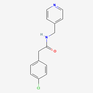 molecular formula C14H13ClN2O B5853831 2-(4-chlorophenyl)-N-(4-pyridinylmethyl)acetamide 