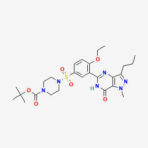 molecular formula C26H36N6O6S B585384 N-(Desmethyl)-tert-butyl Acetate Sildenafil CAS No. 398507-63-6