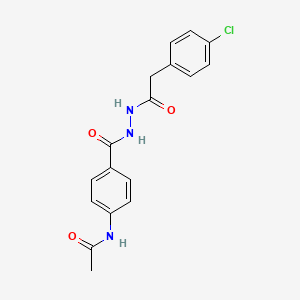 molecular formula C17H16ClN3O3 B5853865 N-[4-({2-[(4-chlorophenyl)acetyl]hydrazino}carbonyl)phenyl]acetamide 