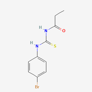molecular formula C10H11BrN2OS B5853878 N-{[(4-bromophenyl)amino]carbonothioyl}propanamide 