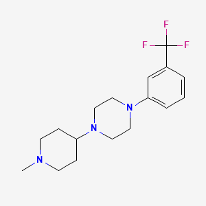 molecular formula C17H24F3N3 B5853898 1-(1-methyl-4-piperidinyl)-4-[3-(trifluoromethyl)phenyl]piperazine 