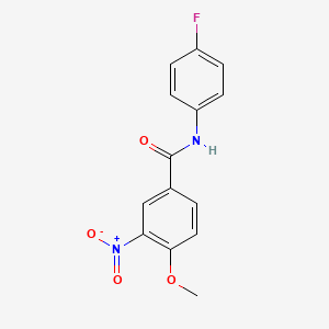 molecular formula C14H11FN2O4 B5853899 N-(4-fluorophenyl)-4-methoxy-3-nitrobenzamide 