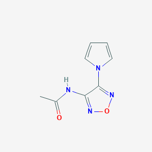 molecular formula C8H8N4O2 B5853908 N-[4-(1H-pyrrol-1-yl)-1,2,5-oxadiazol-3-yl]acetamide 