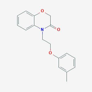 molecular formula C17H17NO3 B5853926 4-[2-(3-methylphenoxy)ethyl]-2H-1,4-benzoxazin-3(4H)-one 