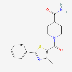 molecular formula C17H19N3O2S B5853936 1-[(4-methyl-2-phenyl-1,3-thiazol-5-yl)carbonyl]-4-piperidinecarboxamide 