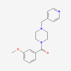 molecular formula C18H21N3O2 B5853968 1-(3-methoxybenzoyl)-4-(4-pyridinylmethyl)piperazine 