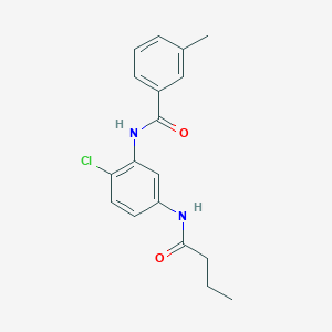molecular formula C18H19ClN2O2 B5853978 N-[5-(butyrylamino)-2-chlorophenyl]-3-methylbenzamide 