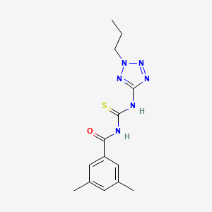 molecular formula C14H18N6OS B5853984 3,5-dimethyl-N-{[(2-propyl-2H-tetrazol-5-yl)amino]carbonothioyl}benzamide 