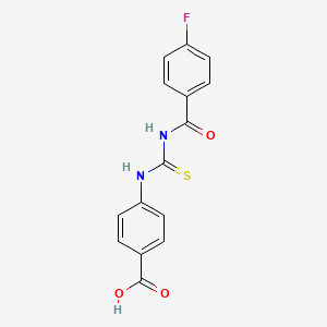 molecular formula C15H11FN2O3S B5853987 4-({[(4-fluorobenzoyl)amino]carbonothioyl}amino)benzoic acid 