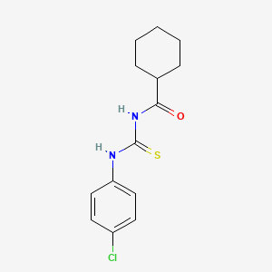molecular formula C14H17ClN2OS B5853990 N-{[(4-chlorophenyl)amino]carbonothioyl}cyclohexanecarboxamide 