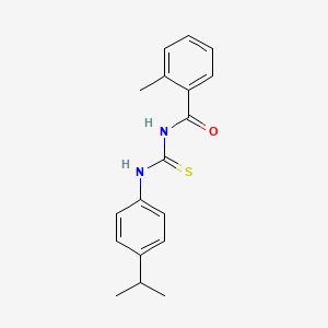 molecular formula C18H20N2OS B5854009 N-{[(4-isopropylphenyl)amino]carbonothioyl}-2-methylbenzamide 