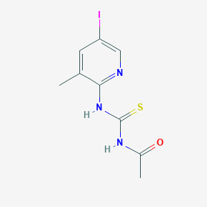 molecular formula C9H10IN3OS B5854026 N-{[(5-iodo-3-methyl-2-pyridinyl)amino]carbonothioyl}acetamide 