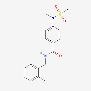 molecular formula C17H20N2O3S B5854033 N-(2-methylbenzyl)-4-[methyl(methylsulfonyl)amino]benzamide 