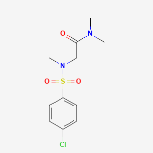 molecular formula C11H15ClN2O3S B5854036 N~2~-[(4-chlorophenyl)sulfonyl]-N~1~,N~1~,N~2~-trimethylglycinamide 