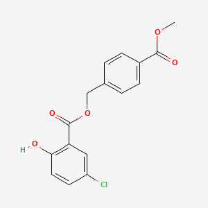 molecular formula C16H13ClO5 B5854049 4-(methoxycarbonyl)benzyl 5-chloro-2-hydroxybenzoate 