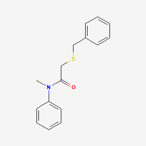 molecular formula C16H17NOS B5854066 2-(benzylthio)-N-methyl-N-phenylacetamide 