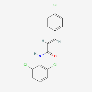 molecular formula C15H10Cl3NO B5854082 3-(4-chlorophenyl)-N-(2,6-dichlorophenyl)acrylamide 