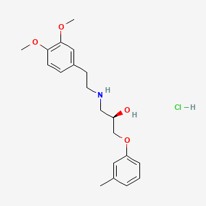 molecular formula C20H28ClNO4 B585409 Bevantolol hydrochloride, (R)- CAS No. 152510-36-6