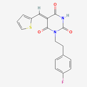 molecular formula C17H13FN2O3S B5854094 1-[2-(4-fluorophenyl)ethyl]-5-(2-thienylmethylene)-2,4,6(1H,3H,5H)-pyrimidinetrione 