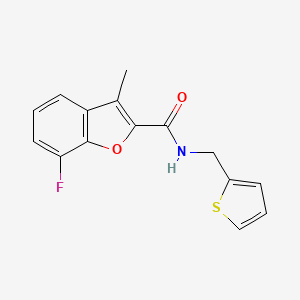 molecular formula C15H12FNO2S B5854096 7-fluoro-3-methyl-N-(2-thienylmethyl)-1-benzofuran-2-carboxamide 